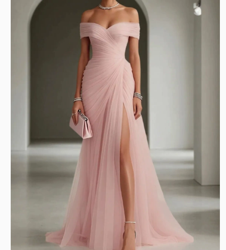 Adriana one shoulder maxi dress with slit