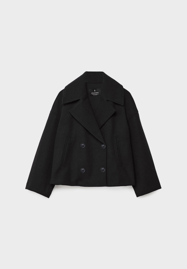 Felicity cropped double breasted pea coat – image 7