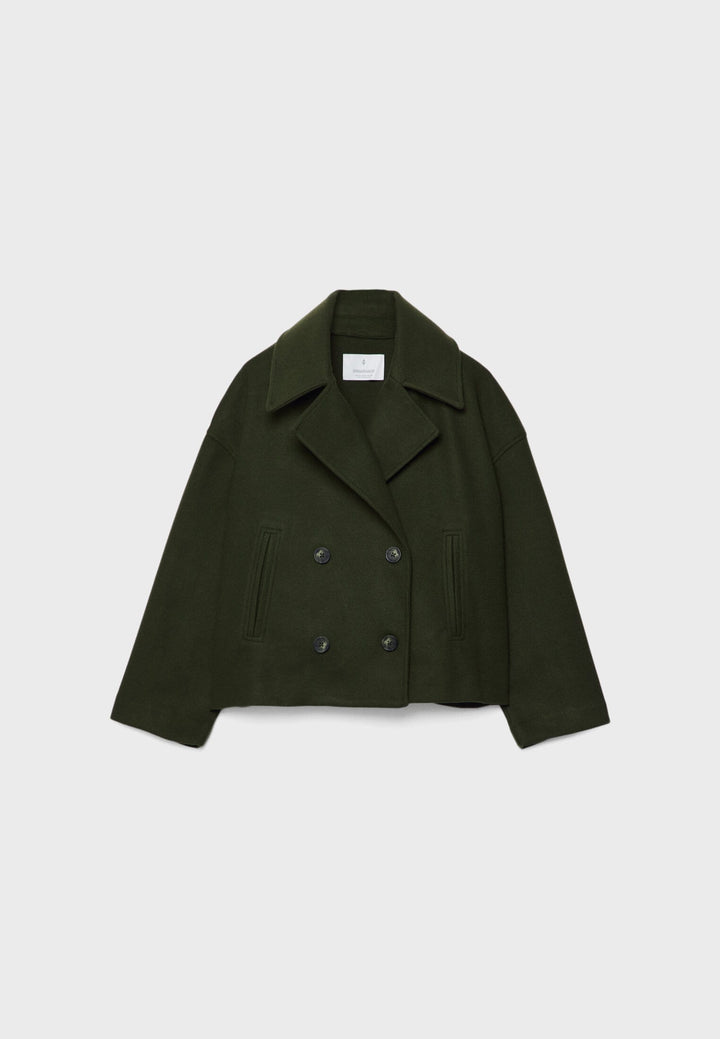 Felicity cropped double breasted pea coat – image 8