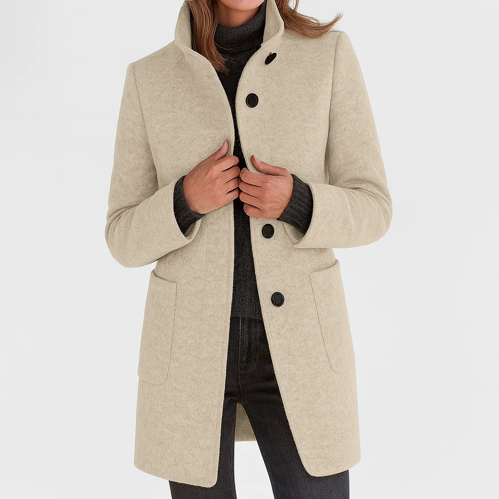 Charlotte fitted button coat – image 10