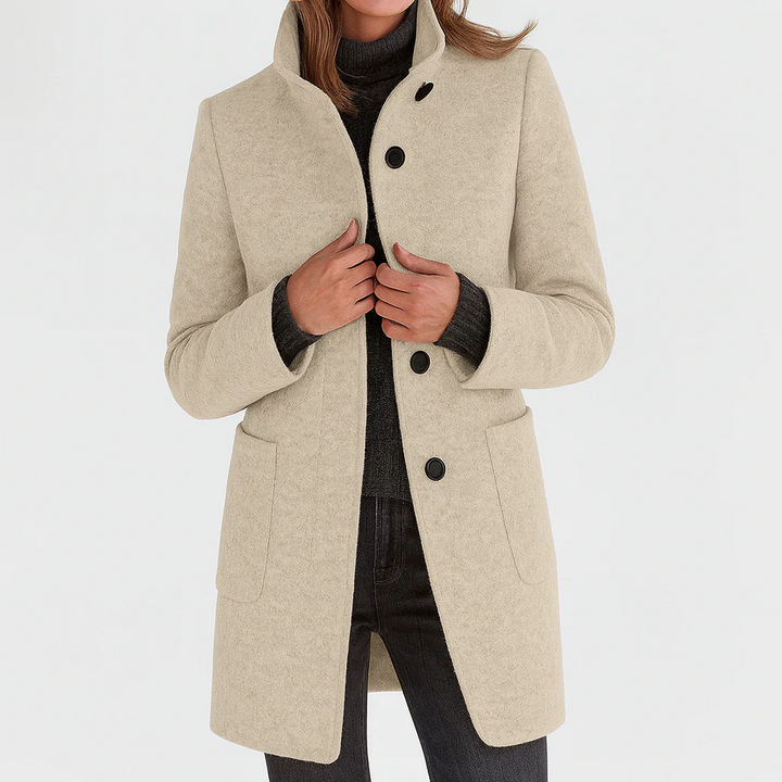 Charlotte fitted button coat – image 10