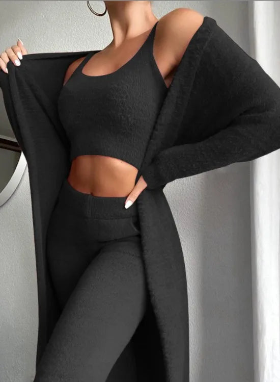 Ailbhe soft fleece tank and cardigan set – image 2