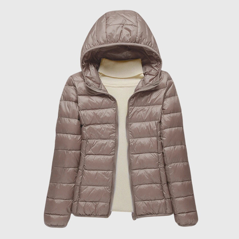 Janey wrap front quilted puffer jacket – image 2