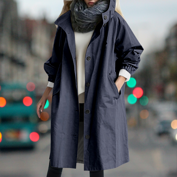 Wendy hooded fit and flare trench coat – image 6