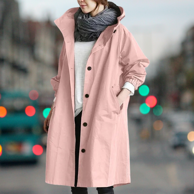 Wendy hooded fit and flare trench coat – image 8
