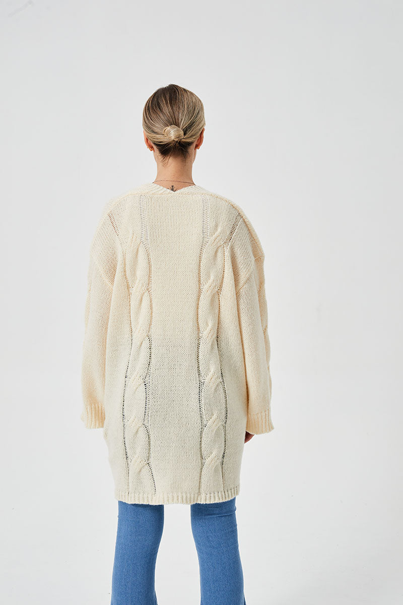 Leocadia relaxed long cardigan sweater – image 11