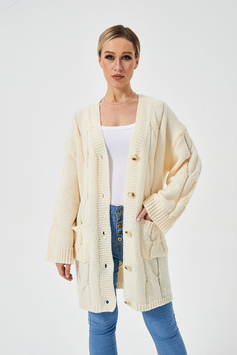 Leocadia relaxed long cardigan sweater – image 12