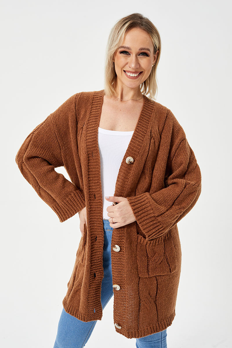 Leocadia relaxed long cardigan sweater – image 2
