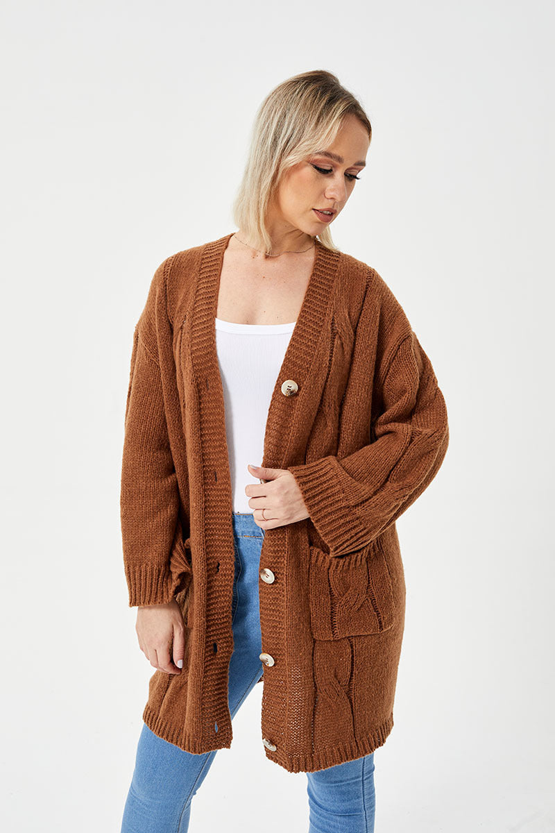 Leocadia relaxed long cardigan sweater – image 4