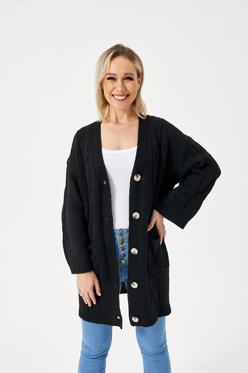 Leocadia relaxed long cardigan sweater – image 5