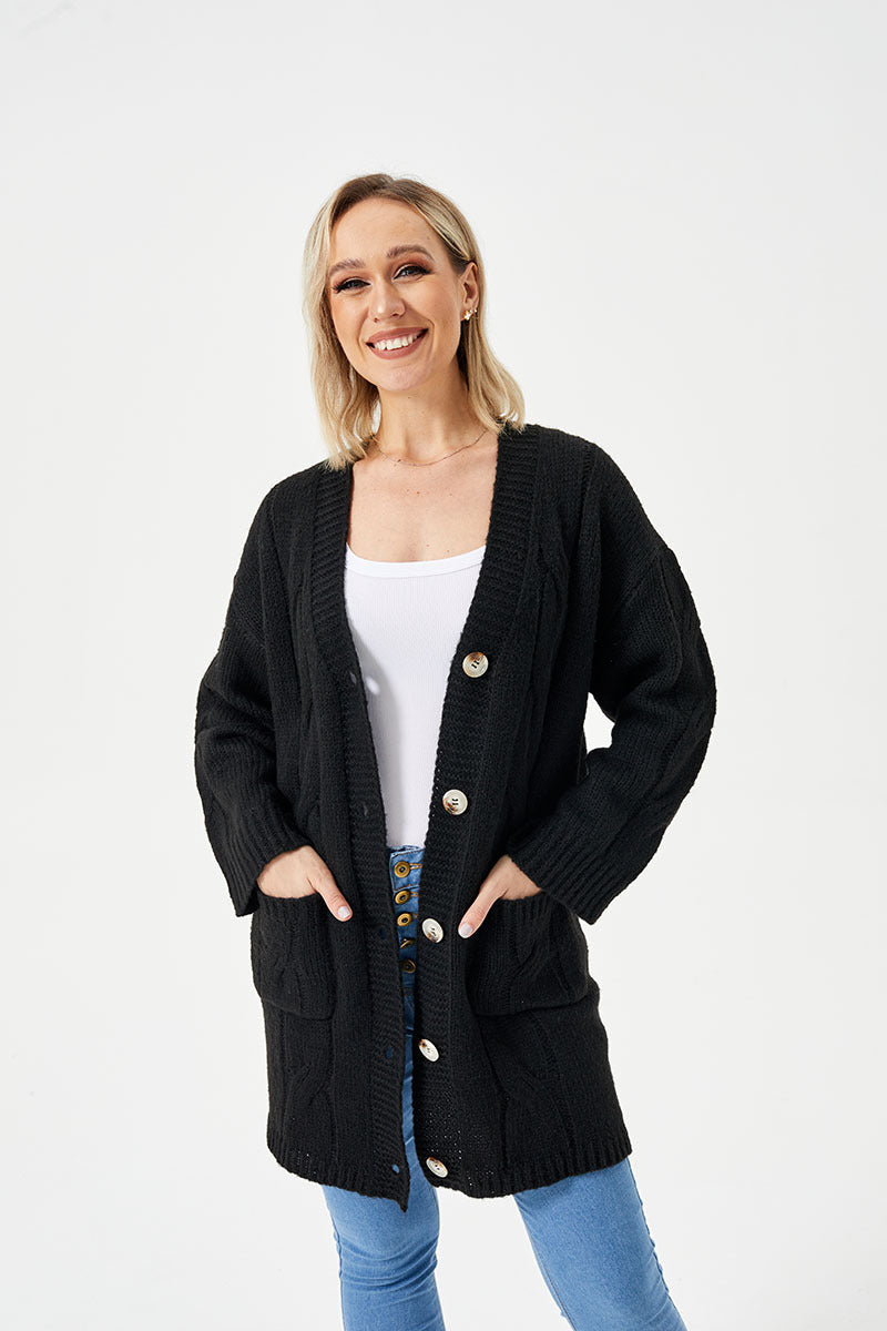 Leocadia relaxed long cardigan sweater – image 7