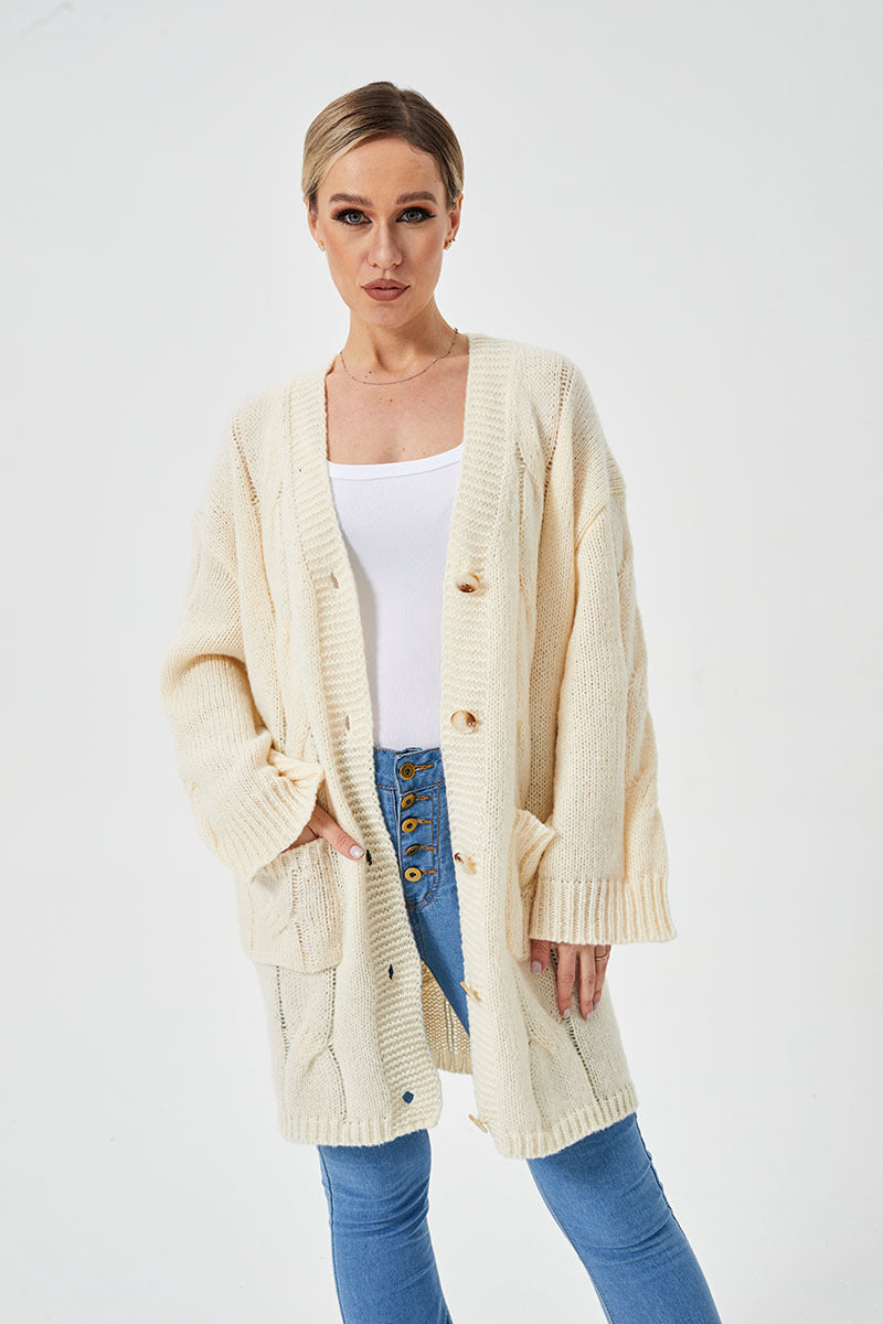 Leocadia relaxed long cardigan sweater – image 9