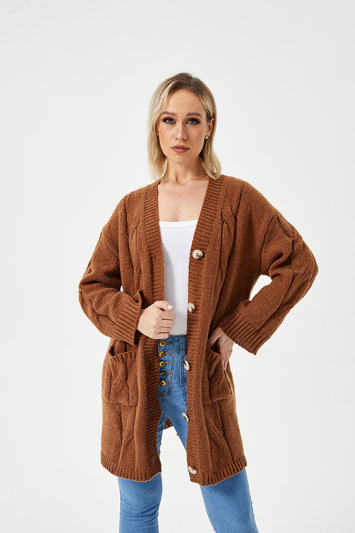 Leocadia relaxed long cardigan sweater