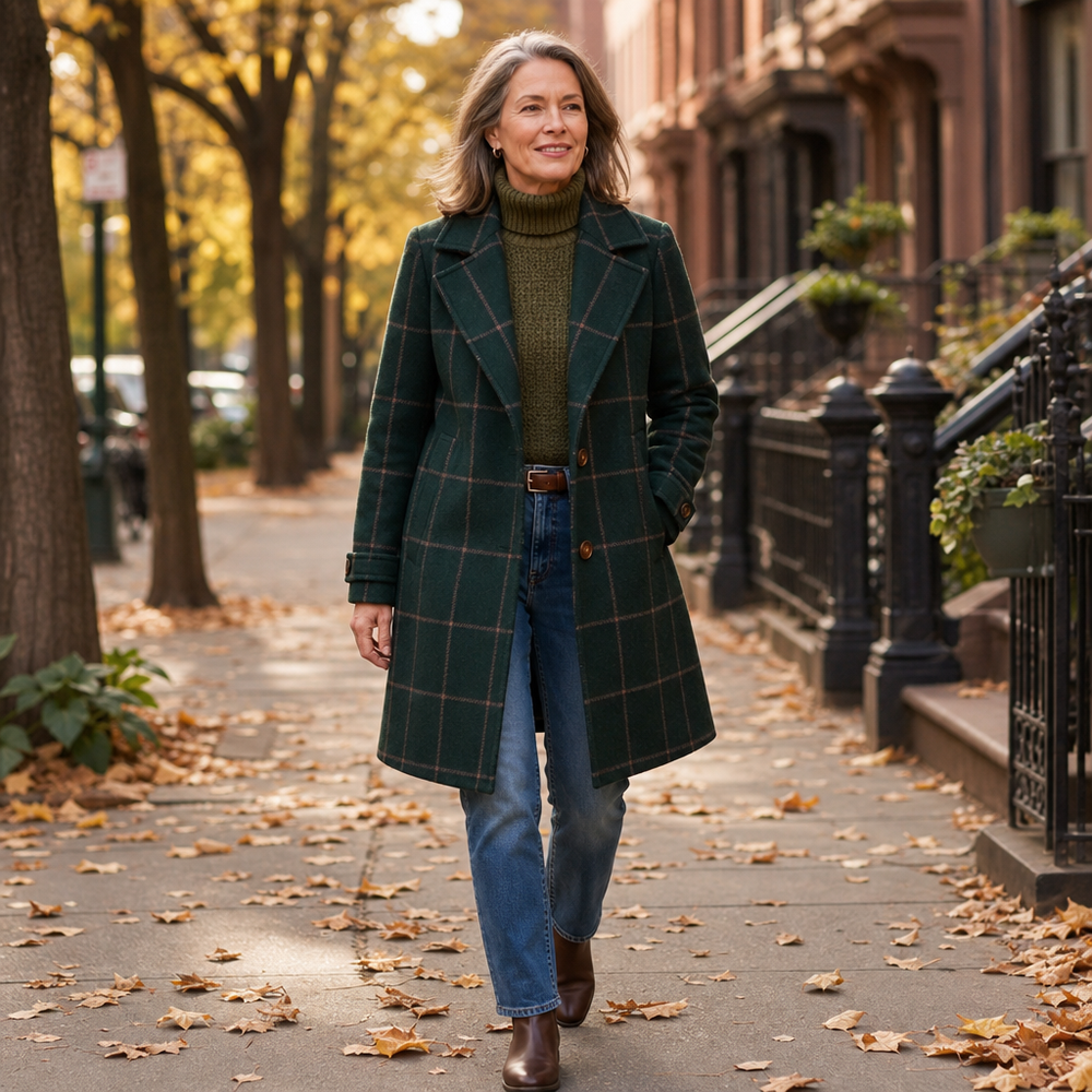 Morgan oversized plaid coat – image 2