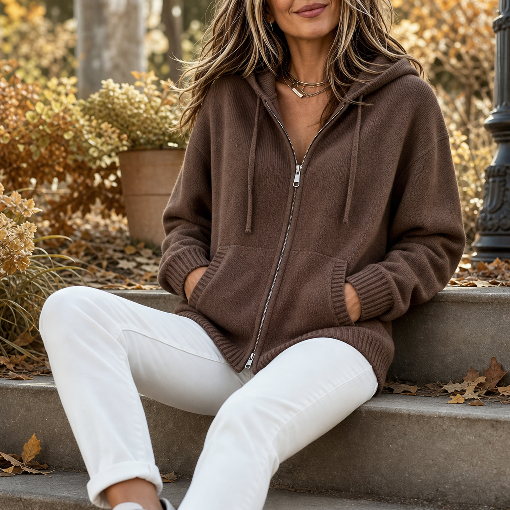 Hayden hooded oversized knit cardigan – image 5