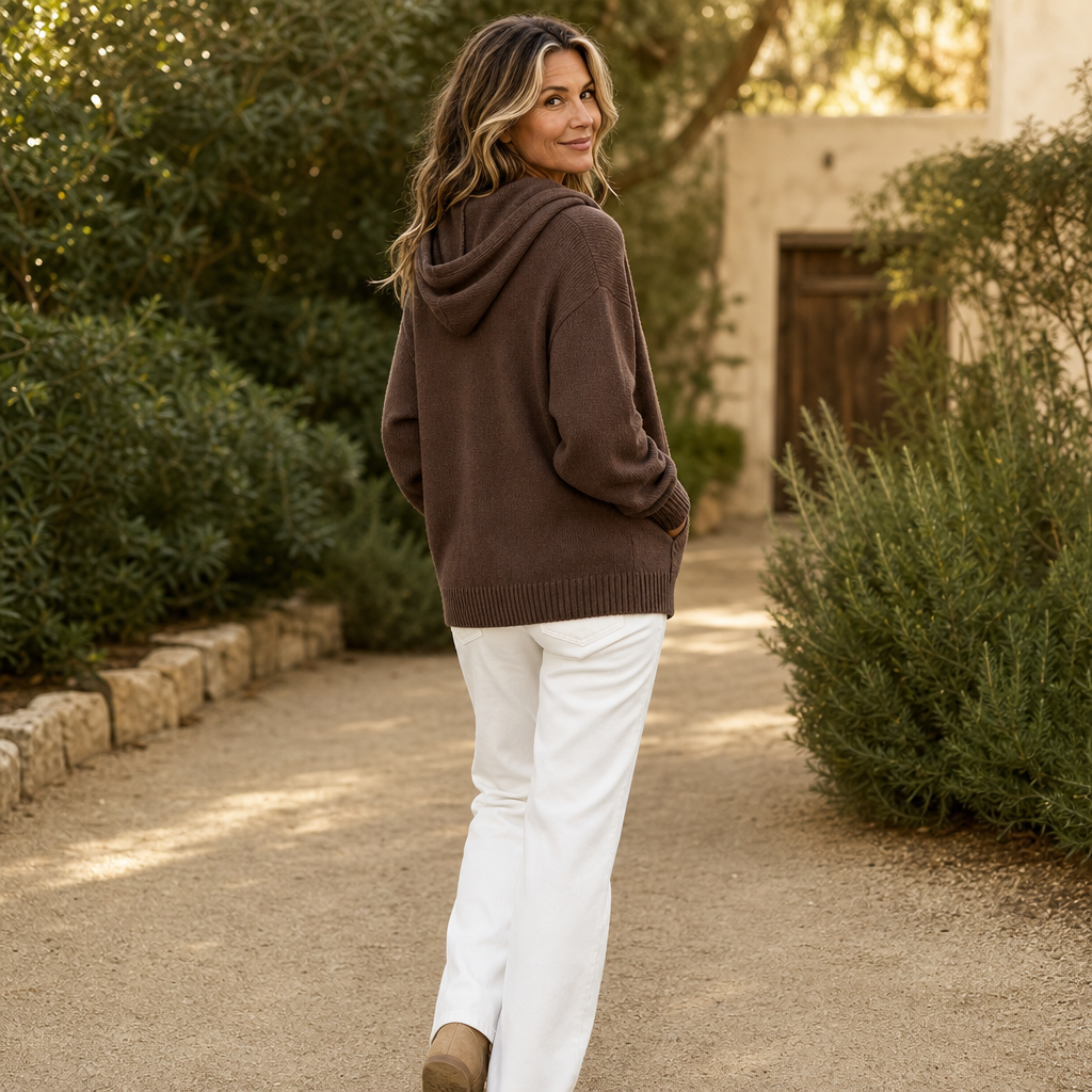 Hayden hooded oversized knit cardigan – image 6
