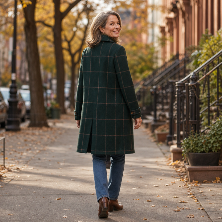 Morgan oversized plaid coat – image 4