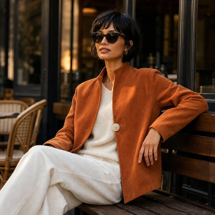 Natalia asymmetric cropped statement coat – image 7