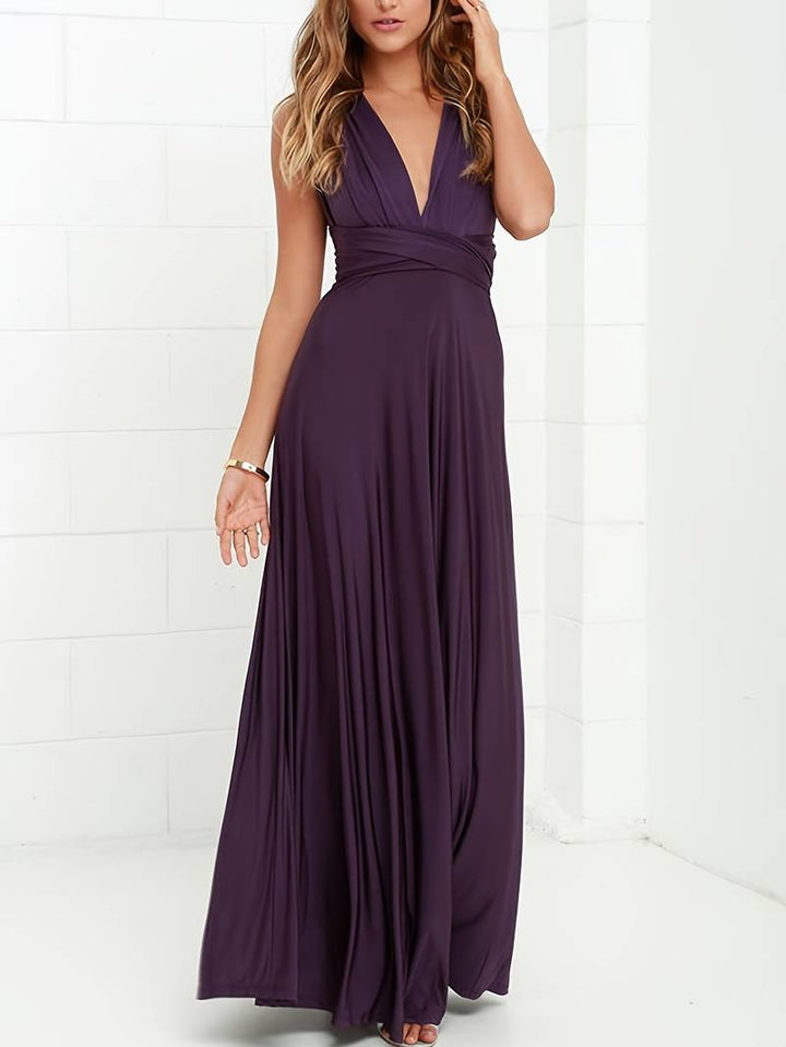 Eva backless halter neck maxi dress – image 4