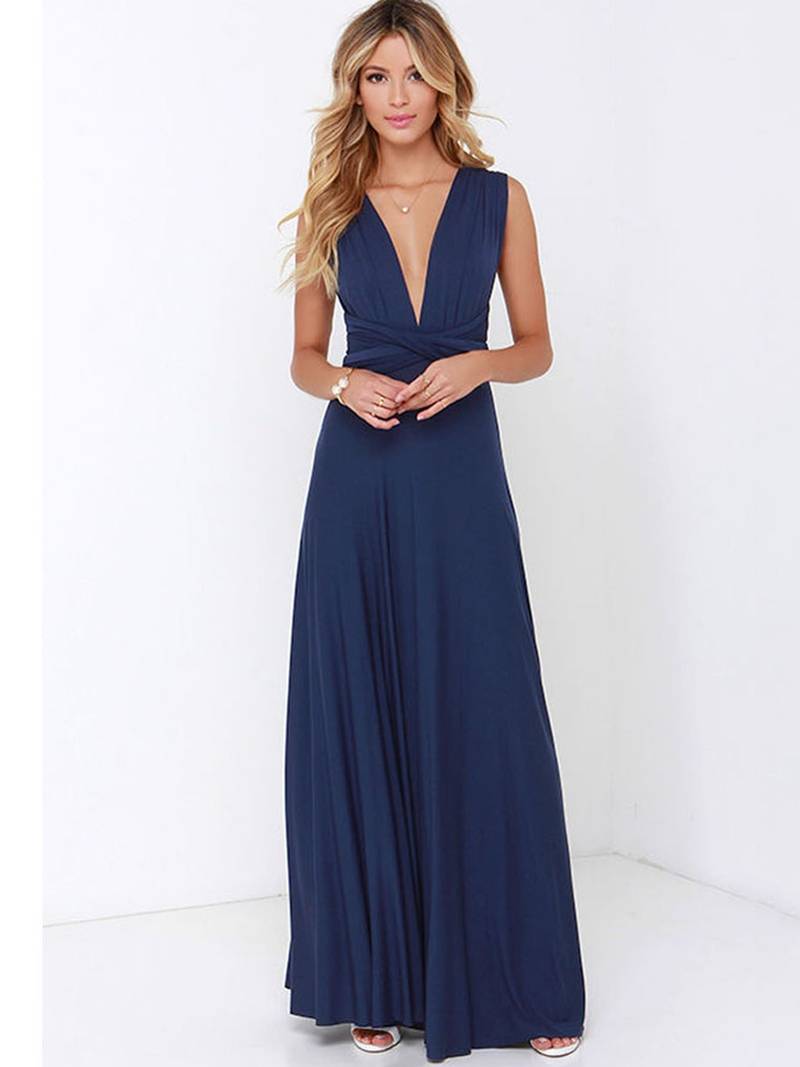 Eva backless halter neck maxi dress – image 7