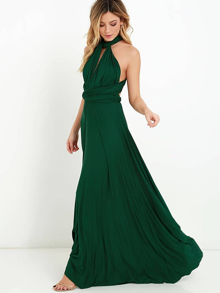 Eva backless halter neck maxi dress – image 8