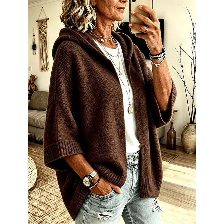 Henrietta hooded open front cardigan