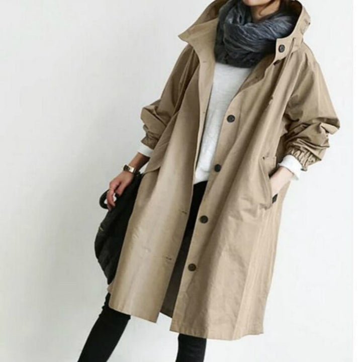 Vanessa hooded oversized trench coat