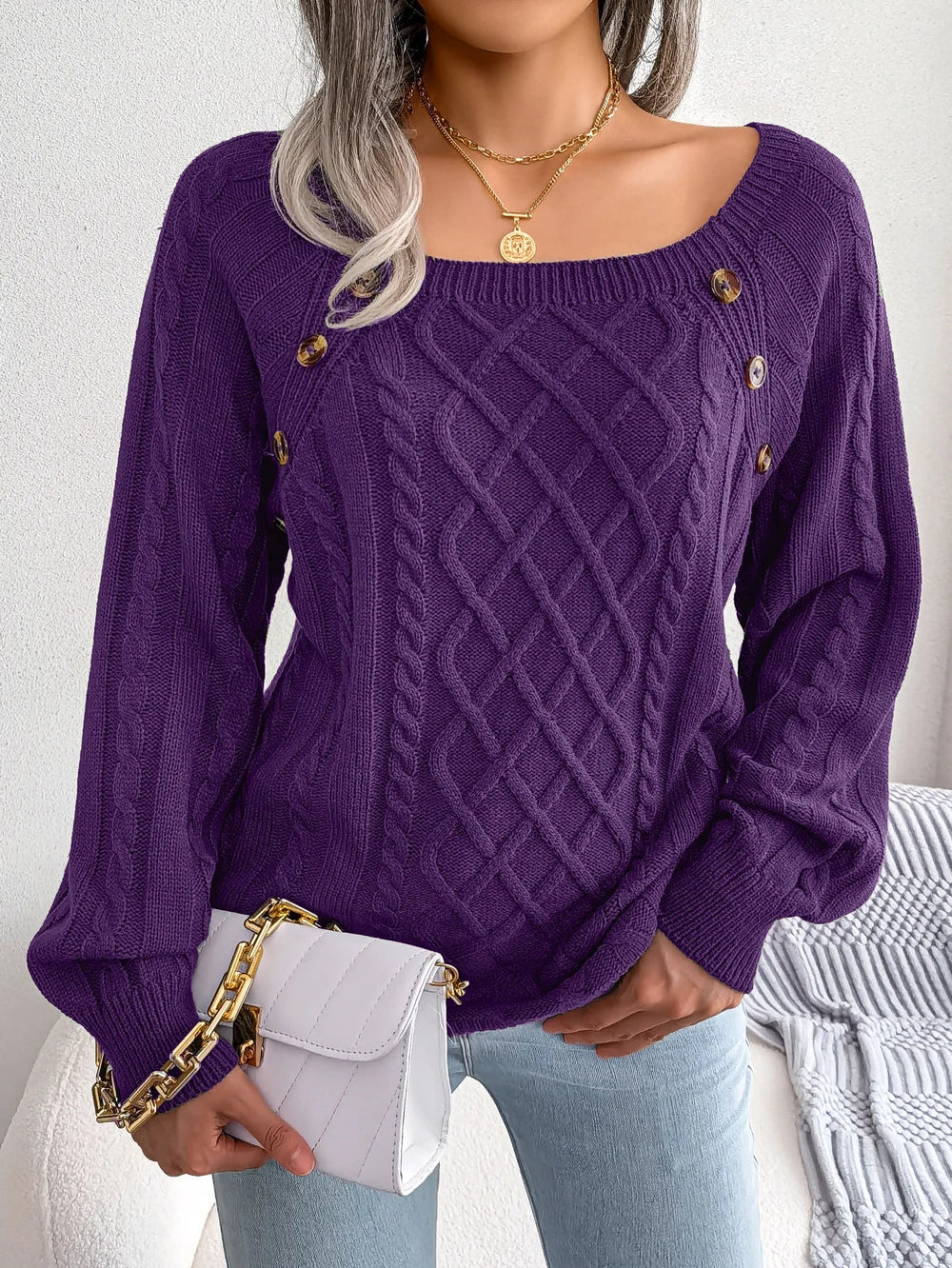 Rebecca oversized cable knit sweater – image 10
