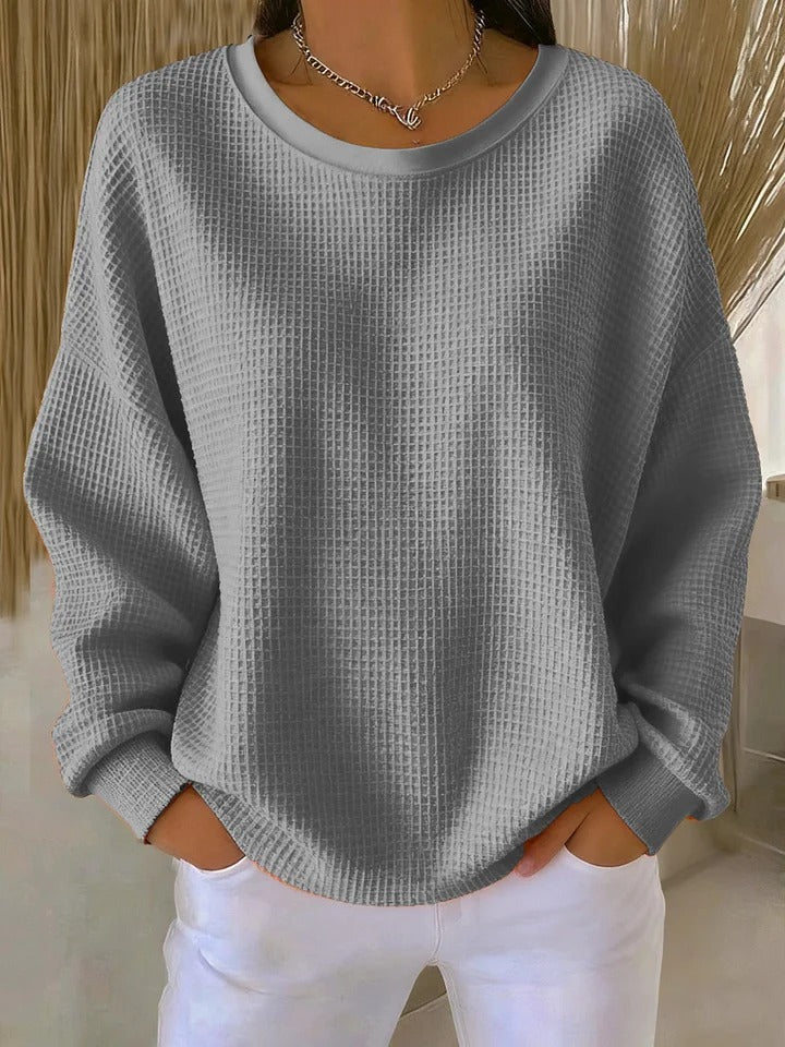 Kinley ribbed crew neck relaxed sweater – image 3