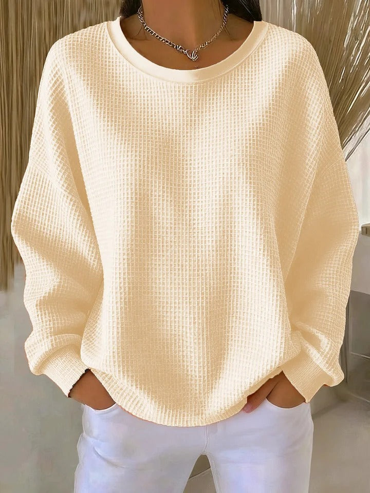 Kinley ribbed crew neck relaxed sweater – image 4