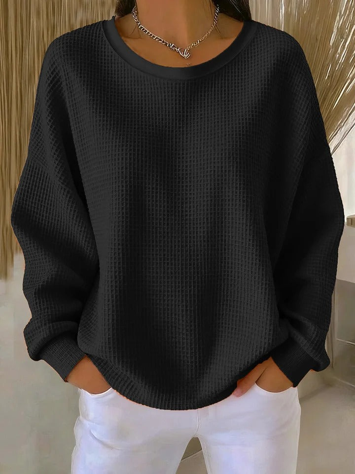 Kinley ribbed crew neck relaxed sweater – image 7