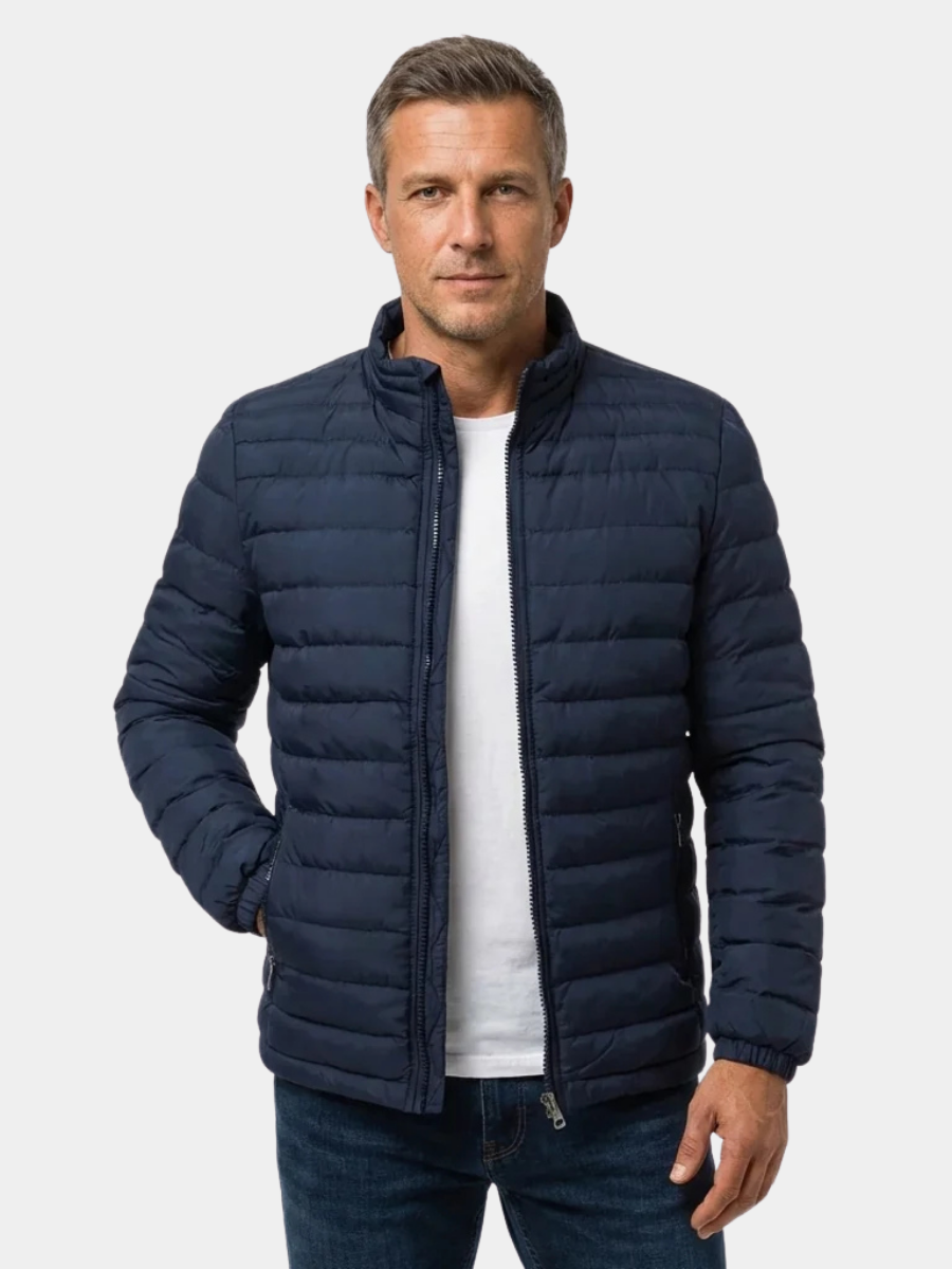 Leila funnel neck quilted puffer jacket