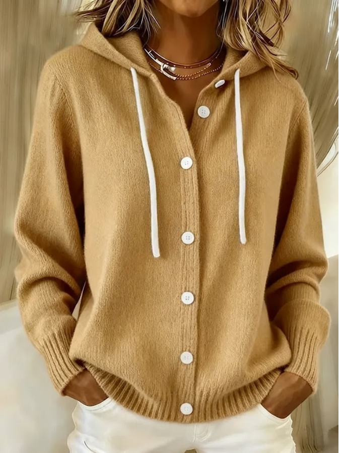 Erin oversized ribbed button cardigan – image 3