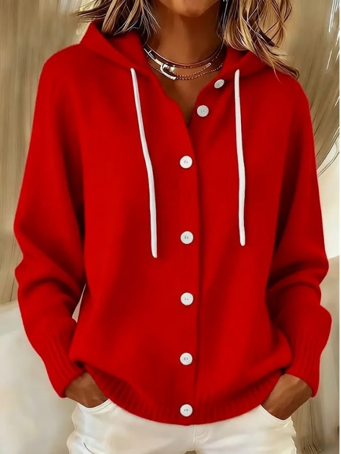 Erin oversized ribbed button cardigan – image 5