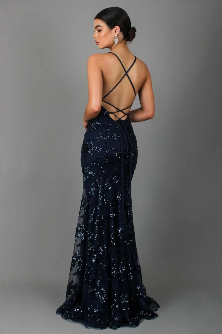Giada sequin backless evening maxi dress – image 2
