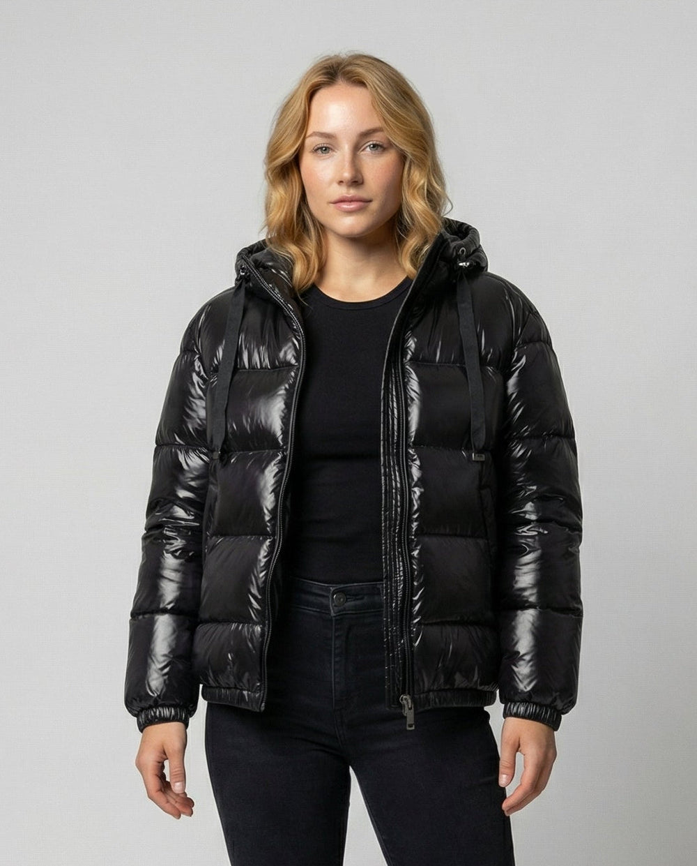 Belen hooded cropped puffer jacket – image 2