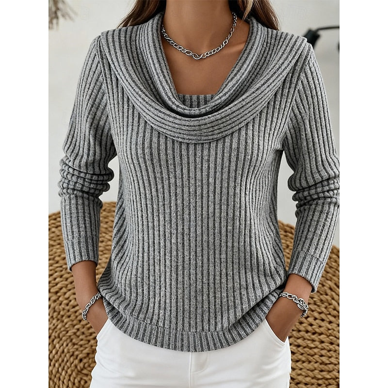 Journey ribbed cowl neck sweater – image 15