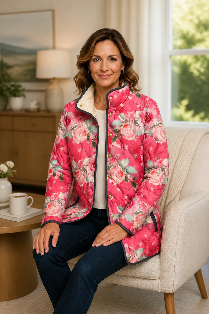 Paisley floral print quilted puffer jacket – image 5