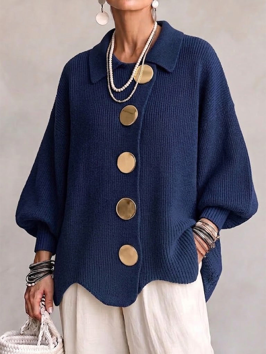 Juniper oversized wide collar cardigan – image 2