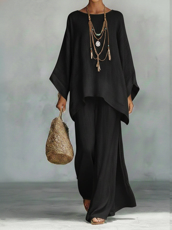 Lorena relaxed two piece set with wide leg pants – image 5