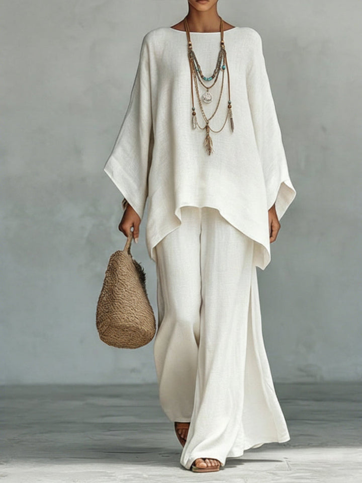 Lorena relaxed two piece set with wide leg pants