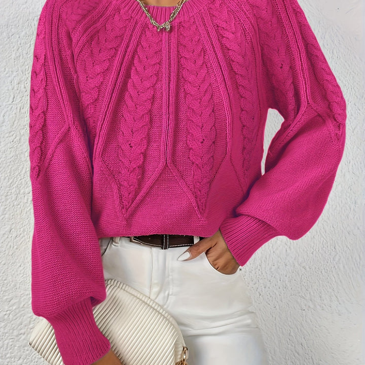Imogen cropped cable knit sweater – image 11