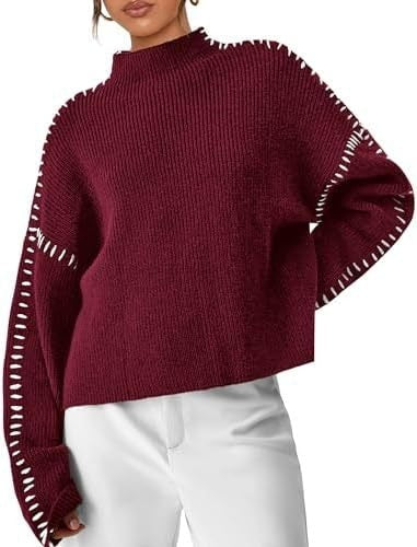 Ursula whipstitch mock neck sweater – image 8