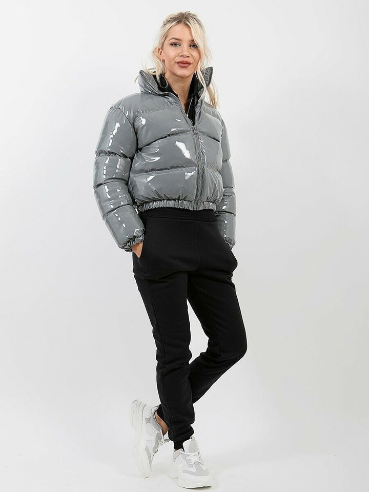 Kara cropped puffer bomber jacket – image 10