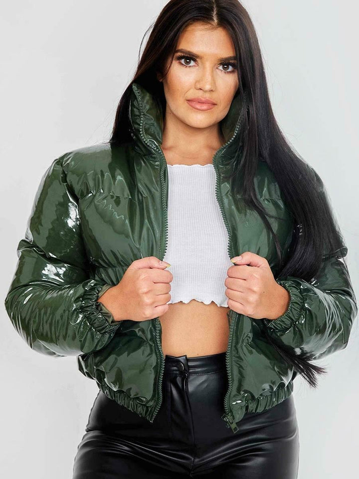 Kara cropped puffer bomber jacket – image 11