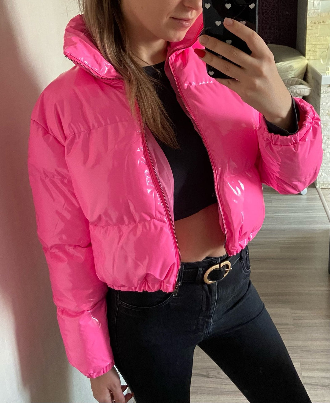 Kara cropped puffer bomber jacket – image 4