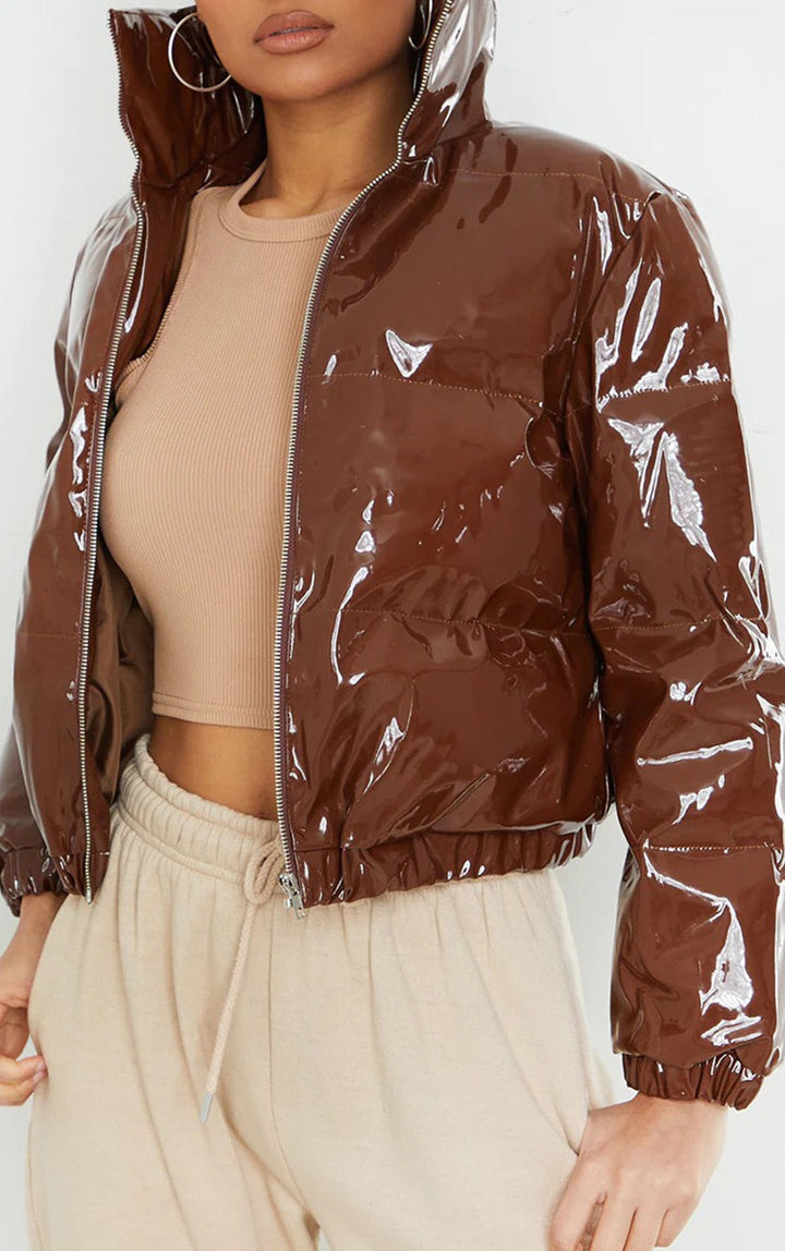 Kara cropped puffer bomber jacket – image 9
