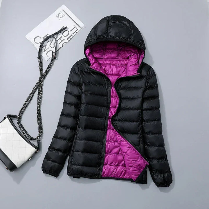 Jolene reversible hooded puffer jacket