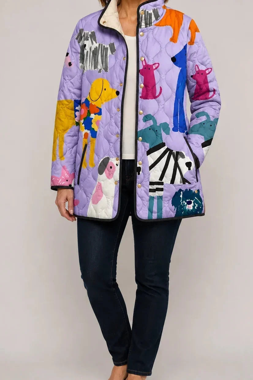 Paisley floral print quilted puffer jacket – image 19