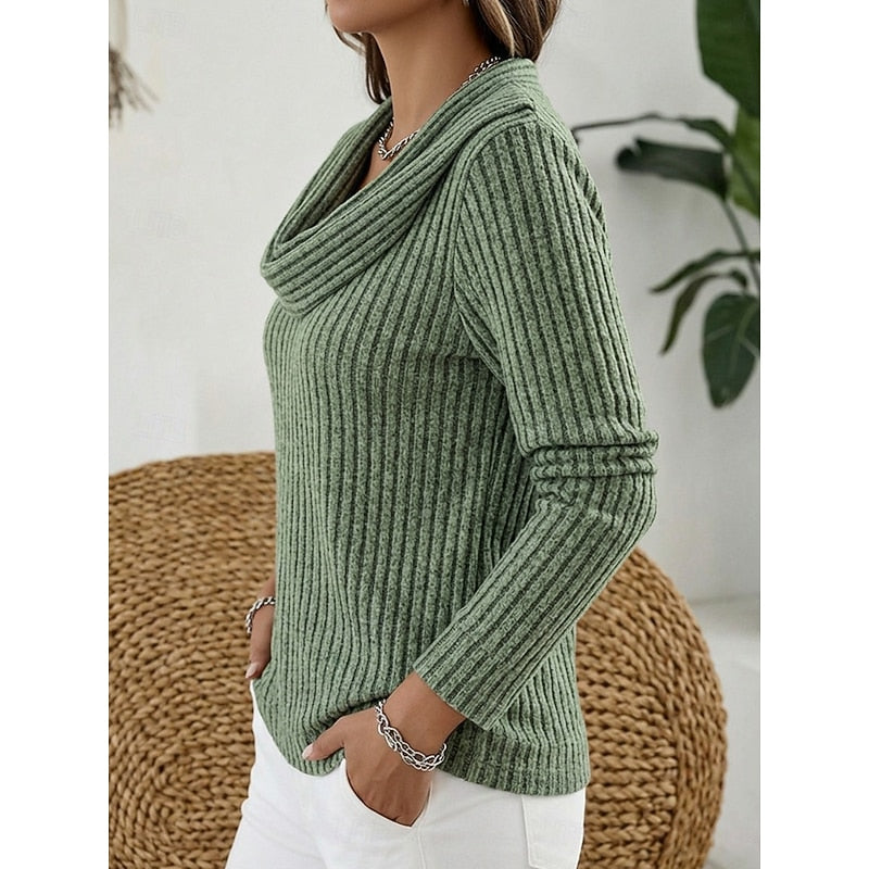 Journey ribbed cowl neck sweater – image 2